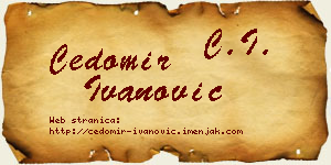 Čedomir Ivanović vizit kartica